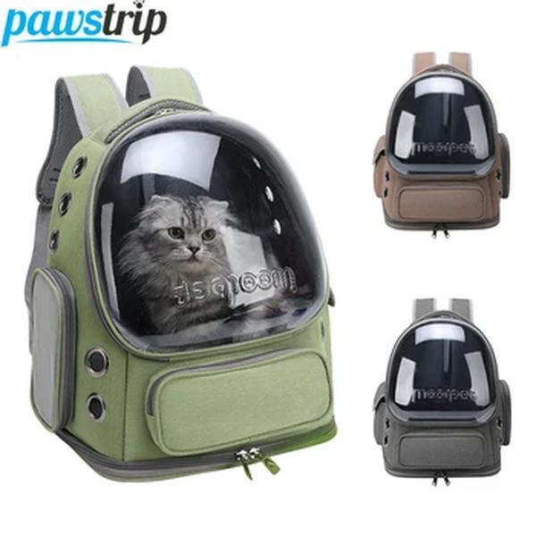 Transparente Pet Carrier Bag, Mochila de viagem ao ar livre para gatos e cães pequenos, Pet Shop, Saco de transporte respirável