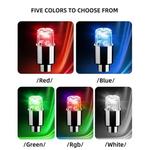 Colorido LED roda válvula Caps, Universal, Dustproof, motocicleta, carro, pneu, tampa, 4pcs