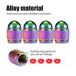 AUTCOAT-Multicolor Tire Valve Stem Caps, Universal Stem Covers para carros, SUVs, bicicleta e bicicleta, caminhões, motocicletas, 4 PCs/set