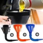 Motor do carro Funil de reabastecimento Tubo longo do filtro, Caminhão, Motocicleta, Cateter telescópico, Óleo Gasolina Filling Strainer, Auto Tool