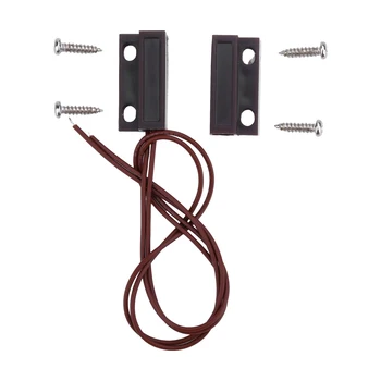 MC-38 Wired Door and Window Sensor Magnético, Detector de Interruptor Magnético, Sistema de Alarme Doméstico, Normalmente Aberto, Fechado NC, NÃO, Branco, Preto