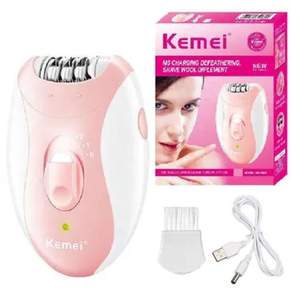 Kemei Recarregável Mulheres Depilador Elétrico Facial Corpo Removedor De Pêlos De Biquíni Trimmer Rotary Feminino Depilador Para Rosto Perna Com