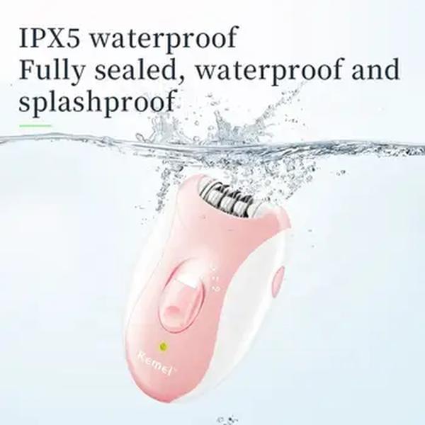 Kemei Recarregável Mulheres Depilador Elétrico Facial Corpo Removedor De Pêlos De Biquíni Trimmer Rotary Feminino Depilador Para Rosto Perna Com