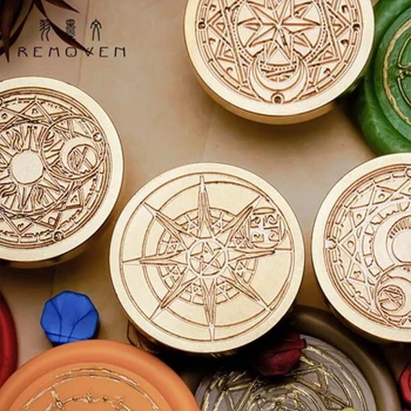 Carimbo decorativo da vela do fogo, série mágica da matriz, estudante original DIY, presente do envelope, decoração do cartão, carimbo do escritório