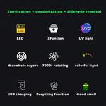 Portátil Smart Car Air Purifier Cleaner, Fragrance Ozone Generator Onizer Gerador de íon negativo Freshener Sanitizing Machine