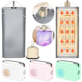 Secador de roupa portátil, secador universal, aquecimento PTC, aquecedor de mesa, multifunções, dobramento, roupas, sapatos