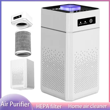 Purificador de ar com filtro HEPA substituível Gerador de íons negativos Eliminador de odores Fumaça nociva Removedor de gás para carro, sala, cozinha