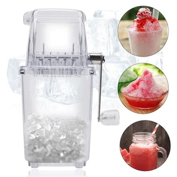 Máquina de gelo raspada à mão multifuncional, Triturador de gelo manual portátil, Ice Blenders Tools para casa, Cozinha, Bar, Capacidade 1.25L