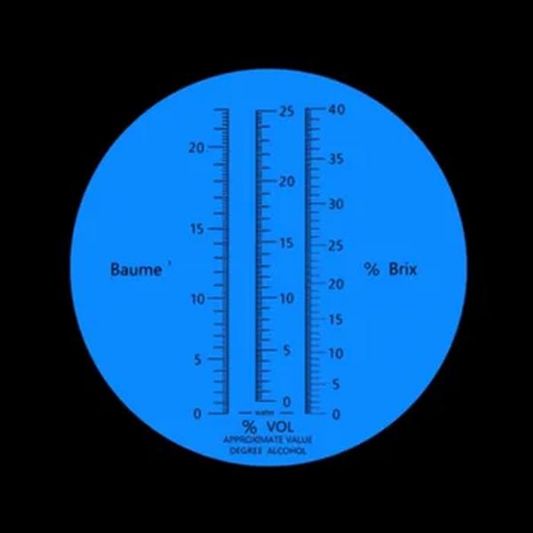 Yieryi Handheld Álcool Refratômetro, Açúcar, Vinho Concentração Medidor, Densitômetro Cerveja, 0 -25% Brix Uvas, 3 em 1