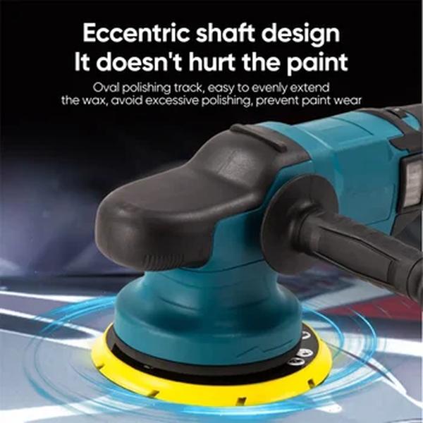 Cordless Car Polisher Lixadeira Orbital, DIY madeira e metal polimento, moedor sem escova, lixadeira para bateria Makita, 150mm