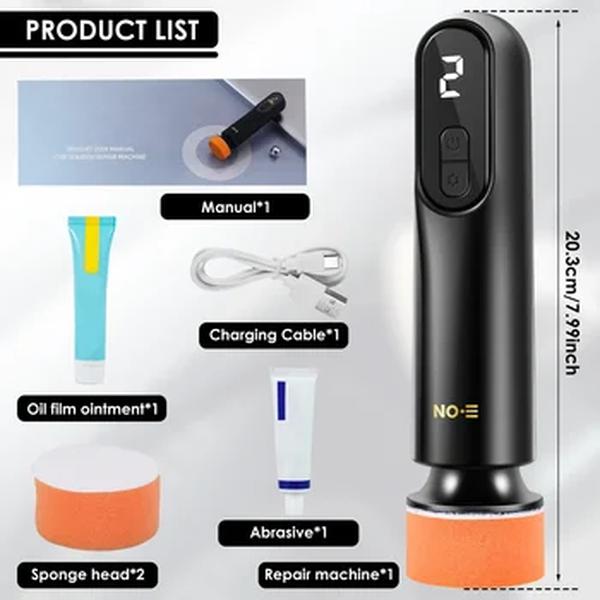 Mini Polidor De Carro Sem Fio, Kit De Reparo De Polimento Elétrico, Display LED, Máquina De Remoção De Riscos Automotivos