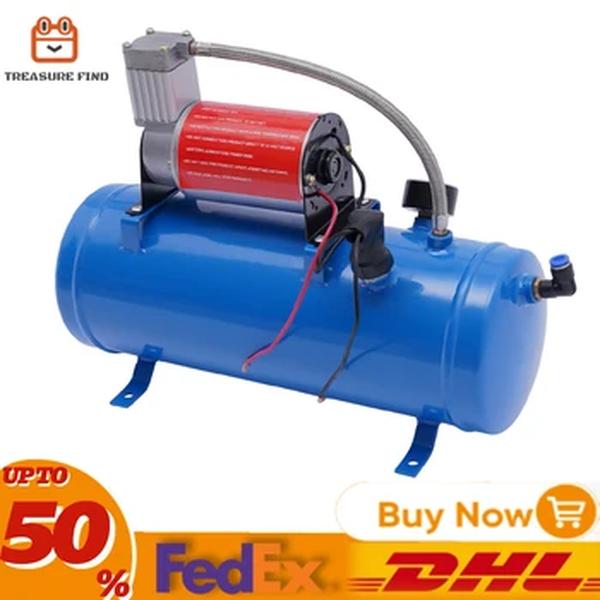 Bomba De Compressor De Ar De Inflação Rápida, Motor De Núcleo De Cobre De Alta Potência, 6L Grande Tanque para Atomobile Pneus Motores Barcos