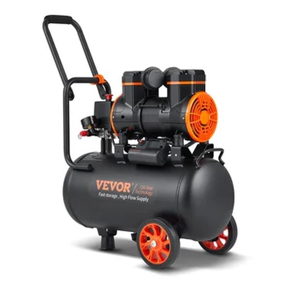VEVOR-Compressor de ar ultra silencioso para reparo automático, tanque de ar livre de óleo, 9L, 18L, 24L, 35L, 116PSI pressão, 70 dB