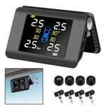Dobrável Monitor Solar TPMS Sistema Monitoramento Pressão Pneus Ferramentas Diagnóstico Pneus Teste Sensores Tester Acessórios Automotivos