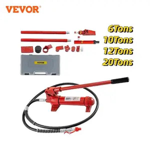 VEVOR-Kit Jack Hidráulico Portátil, Reparo De Forma De Moldura, Separação Jack Tools, Correção De Chapa De Metal Automotivo, Porta Power, 6, 10, 12, 20 Ton