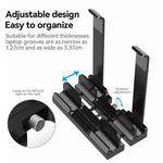 Suporte dobrável ajustável do portátil, suporte do computador, macbook, ipad, tablet, telefone, dupla utilização, ajustável