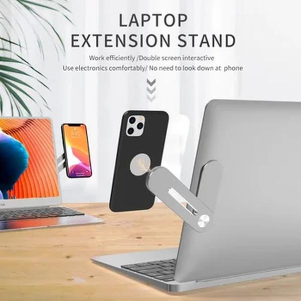 Alumínio liga magnética laptop extensão stand, suporte de tela dupla para iphone, xiaomi, apple, lenovo