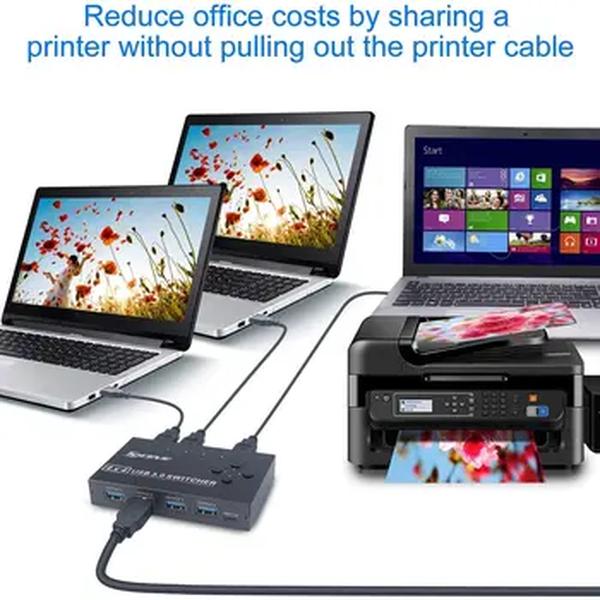 MZX KM Switch Selector, USB 3.0 Hub, 3 0 Switcher, 4 Computador, Laptop, PC, Desktop, Acessórios Splitter, KVM para Teclado, Mouse, U Disk