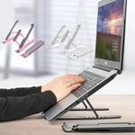 Universal Tablet Laptop Stand Suporte Dobrável Base De Elevação De Calor Dissipação Portátil Elevada Cremalheira De Armazenamento Acessórios Para Computador