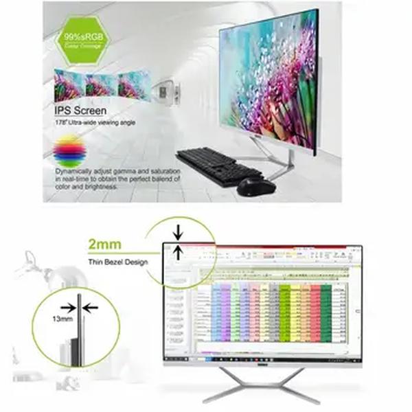 Computador branco do jogo do Desktop, todo em um jogador do PC, monobloco, NVIDIA GTX1650, 4G GDDR5, 23.8 ", 27", Intel 8 Core i7, 10870H