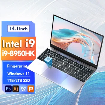 Computador portátil Windows 11, Intel Core i9, 8950HK, 16GB DDR4, 1TB, 2TB SSD, Notebook, Escritório, Estudo, Jogos, PC, 14,1"