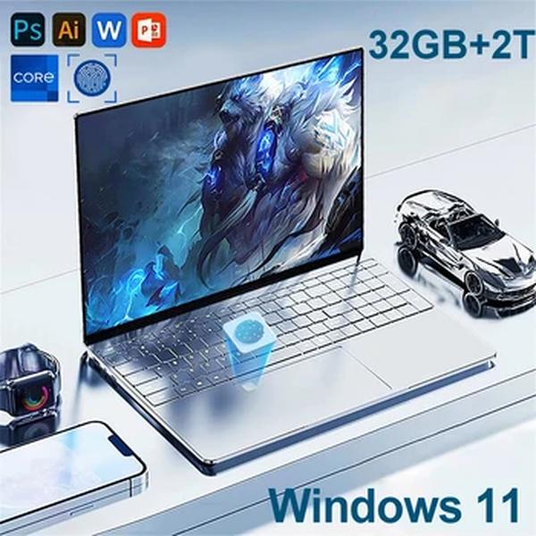 FHD Display Office Laptop, Computador de Estudo, Windows 11, 32GB DDR4, 1TB SSD, N95 Desbloquear, Notebook PC, 15,6&quot;