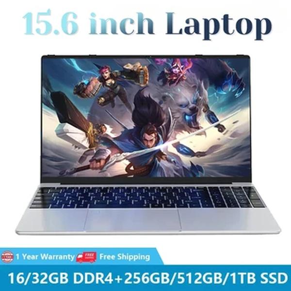 Windows 11 Gaming Laptops, Notebook Anti Luz Azul, 15.6 ", 12th Gen, Intel Alder N95, 32GB, Tela Cheia, 2022