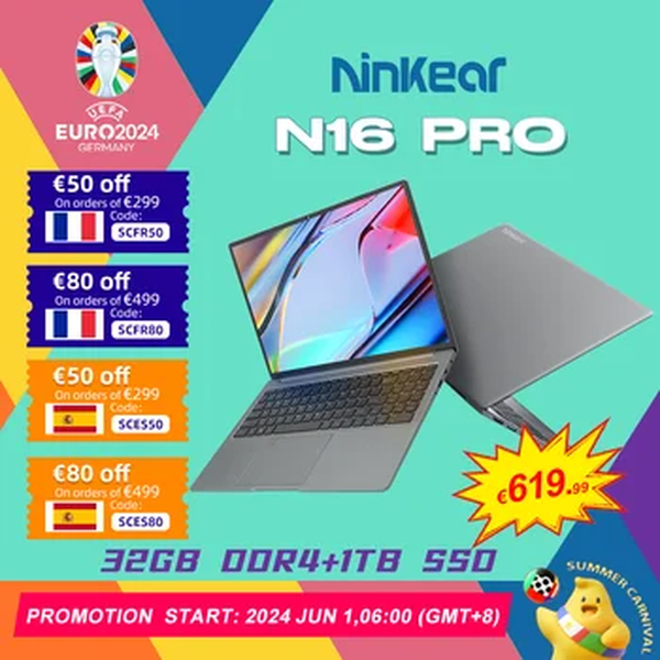 Ninkear-Windows 11 Gaming Office Computer, N16 Pro Laptop, Intel Core i7-13620H, WiFi 6, 2.5K, 165Hz, 32GB + 1TB SSD