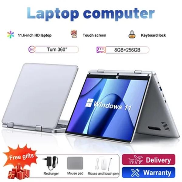 Windows 11 IPS Tablet Ultra HD, 2-em-1 Laptop, Celeron N4020, 2,80 GHz, 8GB, DDR4 para 256GB SSD, Gaming Office, 11&quot;