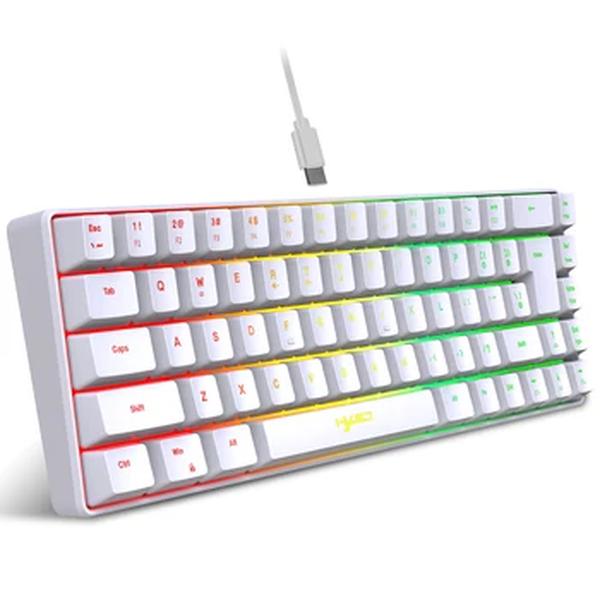 USB Wired Gaming Keyboard, 20 RGB Backlight, 68 Chaves, Portátil, Windows Laptops, Computador