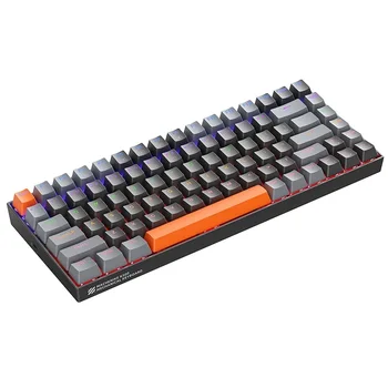 Machenike K500A-B84 Teclado Mecânico 75% TKL Hot-Swappable Wired Gaming Keyboard 6-Color Backlit 84 Teclas Para PC Gamers Laptop