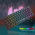 MageGee-Mini Gaming e Teclado Office, TS91 Tipo Keycap impermeável, Wired RGB Backlit, Teclado de computador compacto para Windows, Mac, 60%