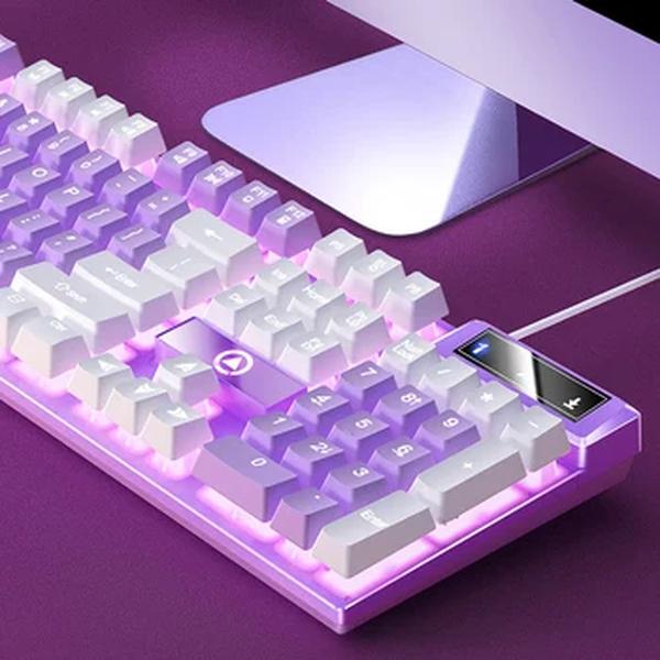 YINDIAO-Teclado Gaming Wired com Numpad, Laptop, Desktops, PC, Computador, Acessórios de Escritório, Perfil Baixo, Gamer