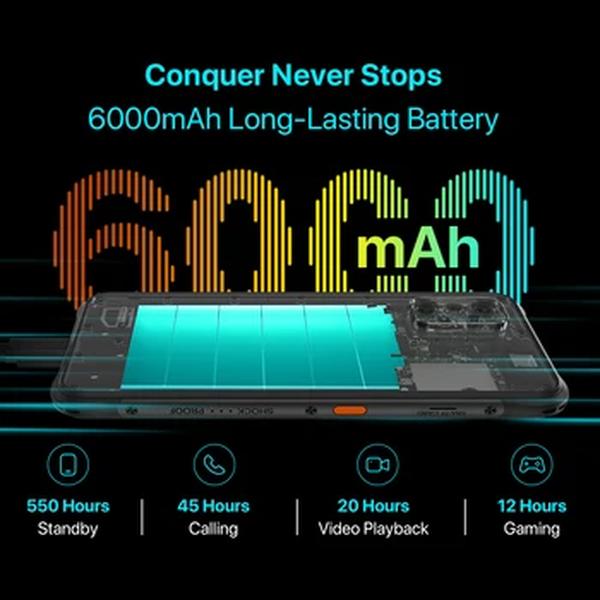 UMIDIGI-BISON X20 Smartphone Robusto, MTK Helio P60 Octa-Core, 6GB, 128GB, 6,53 "HD, Android 13, 6000mAh Bateria, NFC, Estreia Mundial