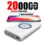 Banco de Potência Sem Fio Portátil, 200000mAh, Capacidade Ultra-Grande, Bidirecional, Tipo-C, Carregamento Super Rápido, Powerbank para iPhone, Xiaomi, Samsung