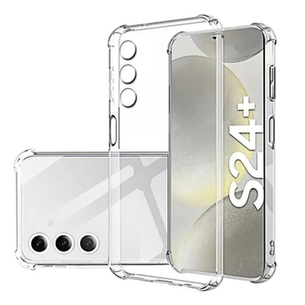 Caso claro para Samsung Galaxy S24 Plus, ultra grosso, à prova de choque, tampa do telefone de silicone macio, S24Ultra