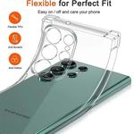 Caso claro para Samsung Galaxy S24 Plus, ultra grosso, à prova de choque, tampa do telefone de silicone macio, S24Ultra