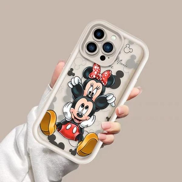 Capa engraçada de Mickey Minnie para Apple, Escada Macia, iPhone 15, 14, 13, 12, 11, Mini, XS, XR, X, 8, 7 Pro Max, Plus