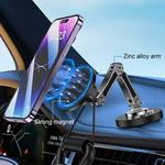 Dobrável Magnético Suporte Do Telefone Do Carro, Smartphone Mount, Suporte Móvel, Suporte Dashborad, Liga, Ímã, iPhone, Samsung, Xiaomi