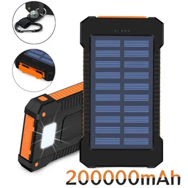 Xiaomi 200000mAh Grande Capacidade Solar Power Bank Portátil Com Bússola Bateria Externa Outdoor Camping Powerbank Frete grátis