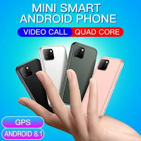 SOYES-XS11 Super Mini Smartphone Android, 1GB de RAM, 8GB ROM, 2.5 ''Quad Core, Google Play Store, Rede 3G, Celular