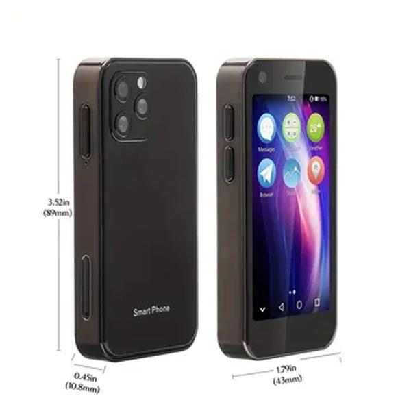 SOYES-XS12 Pro Mini Smartphone, 4G, 4GB de RAM, 64GB ROM, Android 10, Dual Sim, Octa Core, Câmera 13MP, WiFi, Bluetooth, FM, Hotspot, GPS