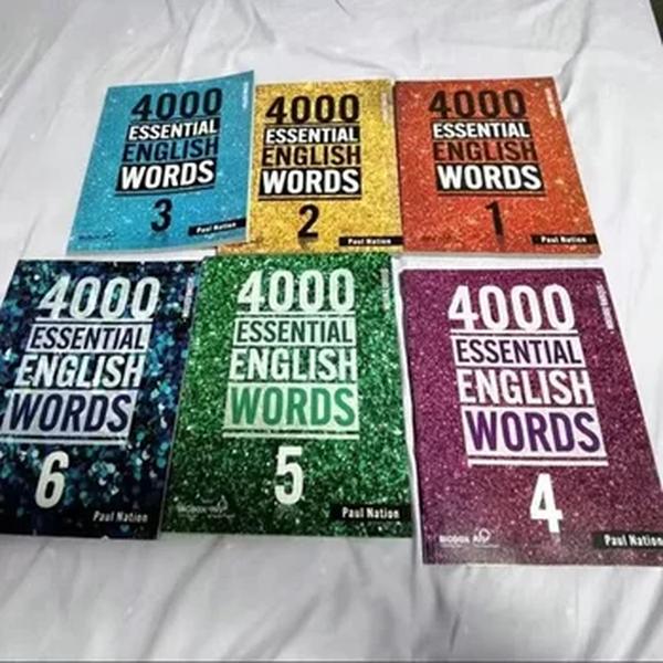 Livro de vocabulário para o exame elementar, Novo, 4000 palavras essenciais em inglês, 1-6 núcleo, 6 livros por conjunto