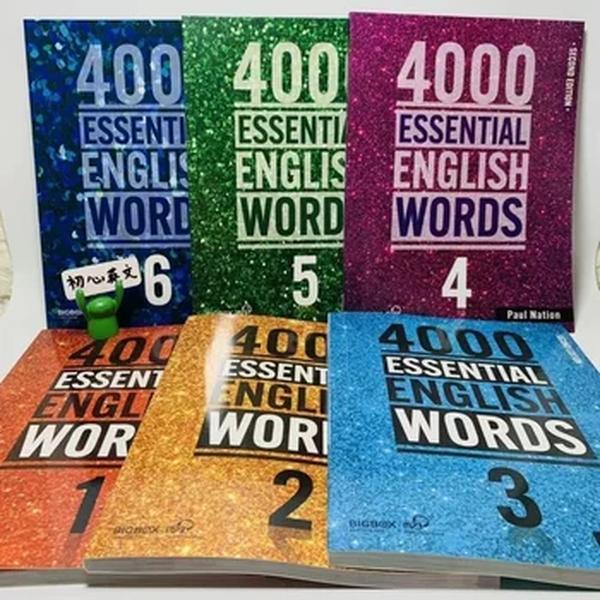 Livro de vocabulário para o exame elementar, Novo, 4000 palavras essenciais em inglês, 1-6 núcleo, 6 livros por conjunto