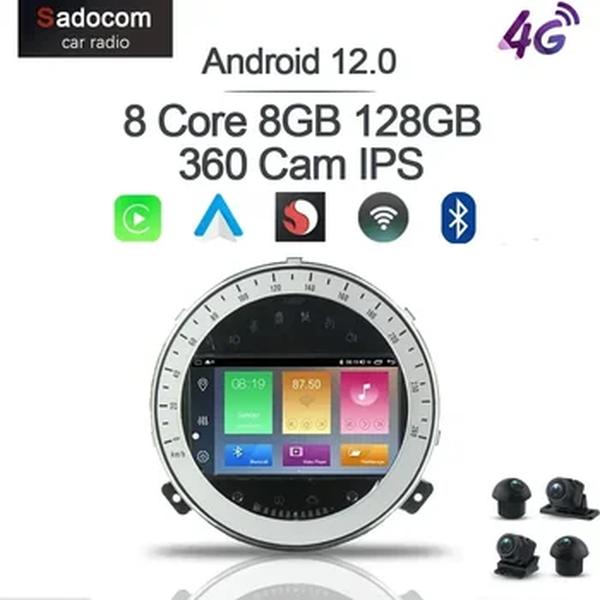 Carplay sem fio dsp 8gb 128gb 7 "android 12.0 reprodutor de rádio do carro multimídia para bmw mini cooper r55 r56 r57 r58 r60 2007-2013