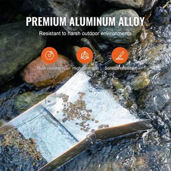 Completa Shot Box Gold Panning Kit, liga de alumínio Gold Mining Equipment, Gold Prospecção Kit, 23 PCs, 16 PCs, 50 em, 12 em