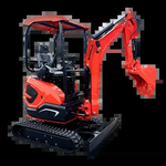 Mini Escavadeira de Construção com Motor Diesel, Micro Digger para Trator Agrícola Doméstico, 1Ton, Frete Grátis, Fábrica Personalizada