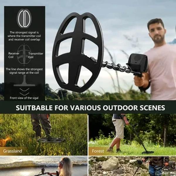 Detector de metais subterrâneo profissional, painel impermeável, exposição do LCD, elevada precisão, mineração, moeda, tesouro, caça