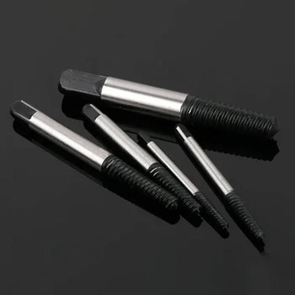 Danificado quebrado parafuso extrator, brocas, aço durável, fácil ferramenta removedor, funciona em madeira e parafusos de máquina, 5 pcs, 6pcs