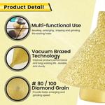 Broca de milho chanfro diamante M14, chanfradura ampliada, ferramentas de moagem, granito, mármore, telhas, corte de pedra, escultura de cone, 50mm